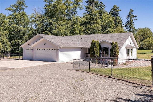 1440 Allyn Ln, Oak Harbor, WA 98277 - ranch-style house with a garage, concrete driveway, and a shingled roof