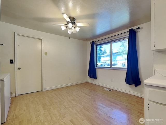 17103 15th Ave E, Spanaway, WA 98387 - empty room with light wood-style floors, ceiling fan, and baseboards
