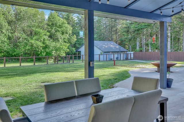521 E Enchantment Dr, Union, WA 98592 - view of patio with view of wooded area