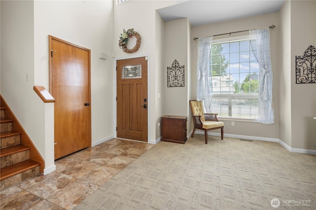 972 Rose Pl, Buckley, WA 98321 - foyer featuring stairs and baseboards