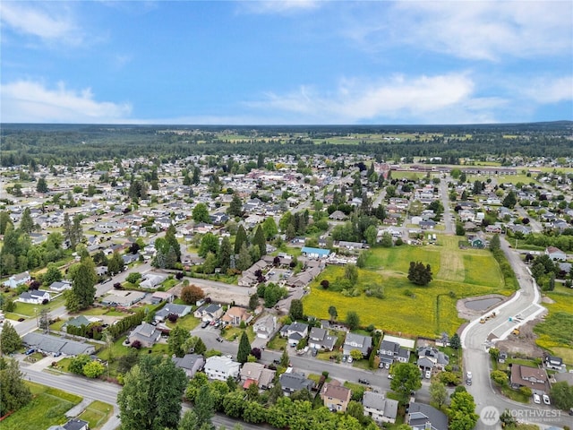 972 Rose Pl, Buckley, WA 98321 - aerial view of property and surrounding area with nearby suburban area