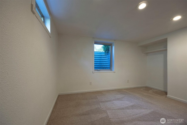 1030 N Clinton St, Walla Walla, WA 99362 - unfurnished bedroom with carpet flooring, recessed lighting, and baseboards