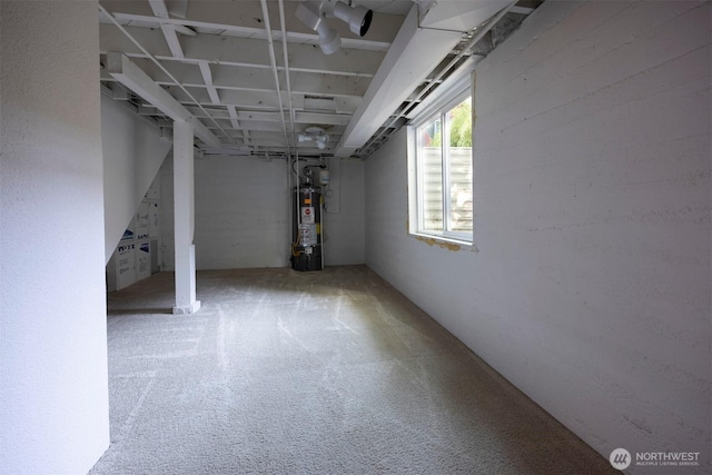 1030 N Clinton St, Walla Walla, WA 99362 - below grade area with water heater and carpet floors