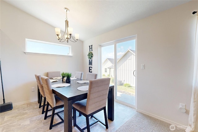 7 Patty Cir, Milton-Freewater, OR 97862 - dining area with a chandelier, plenty of natural light, and baseboards