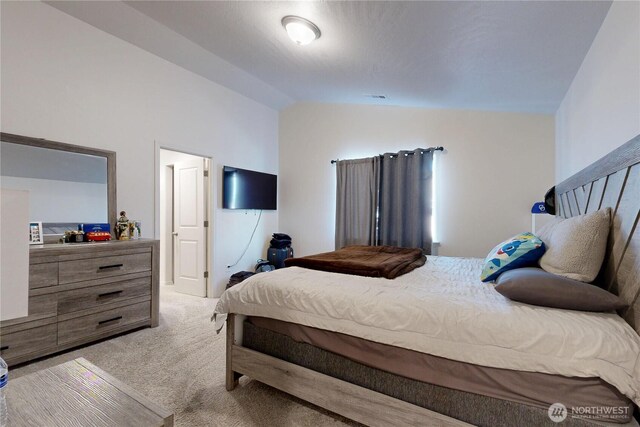 7 Patty Cir, Milton-Freewater, OR 97862 - bedroom with light carpet and lofted ceiling