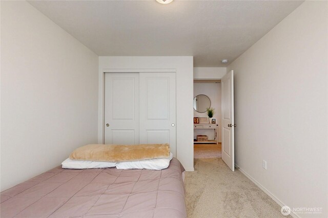 7 Patty Cir, Milton-Freewater, OR 97862 - bedroom featuring a closet and light colored carpet
