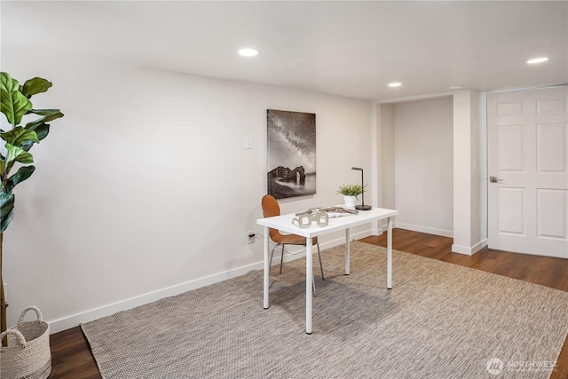 5909 8th Ave NW, Seattle, WA 98107 - office space featuring wood finished floors, recessed lighting, and baseboards