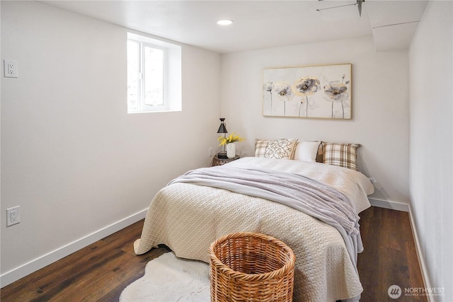 5909 8th Ave NW, Seattle, WA 98107 - bedroom with baseboards, wood finished floors, and recessed lighting