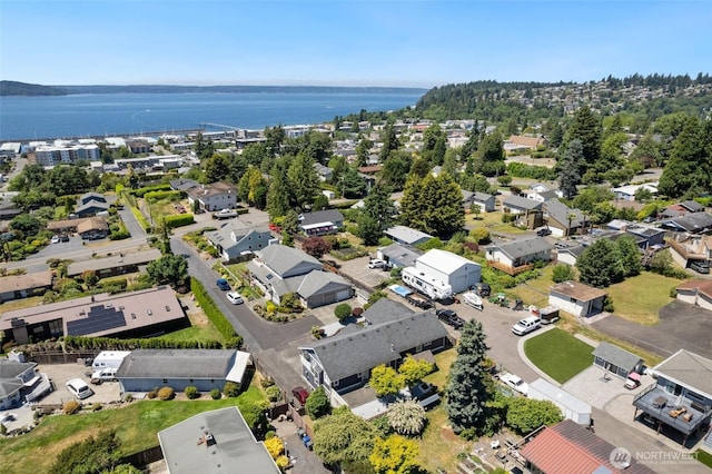 1022 S 225th Ln, Des Moines, WA 98198 - aerial perspective of suburban area with a nearby body of water