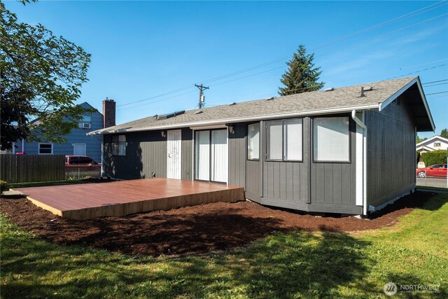 5201 S M St, Tacoma, WA 98408 - back of house featuring a wooden deck