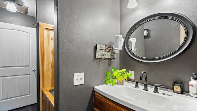 136 Tamarack Ln, Dayton, WA 99328 - bathroom with vanity and a textured wall