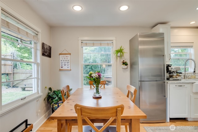 9741 Densmore Ave N, Seattle, WA 98103 - dining area featuring recessed lighting and light wood-style floors