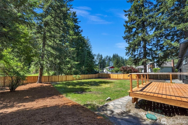 1279 Stilson Ave SE, North Bend, WA 98045 - view of yard featuring a wooden deck
