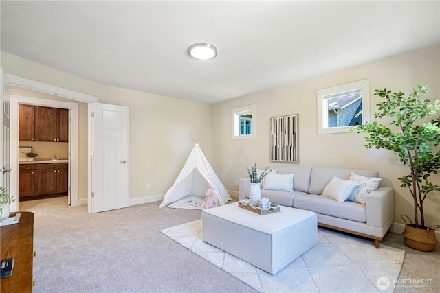 8910 125th Ln NE, Kirkland, WA 98033 - living room featuring light carpet