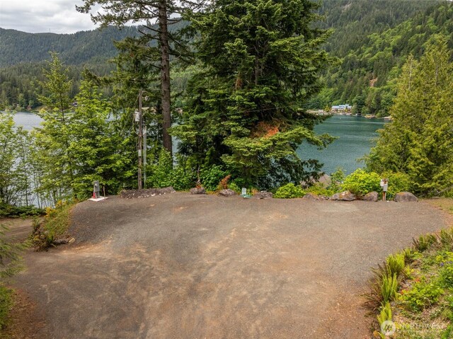 49 Sunny Point Ln, Port Angeles, WA 98363 - water view featuring a forest and a mountainous background