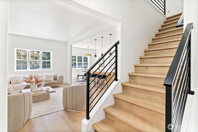 24212 112th Ave SE, Kent, WA 98030 - stairs with wood finished floors