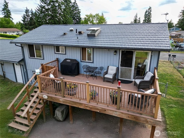 1306 Makah St NE, Olympia, WA 98516 - back of house with a wooden deck