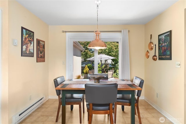 2514 Haines St, Port Townsend, WA 98368 - dining area featuring a baseboard radiator and baseboards