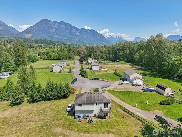 38431 147th St SE, Gold Bar, WA 98251 - view from above of property with a mountainous background