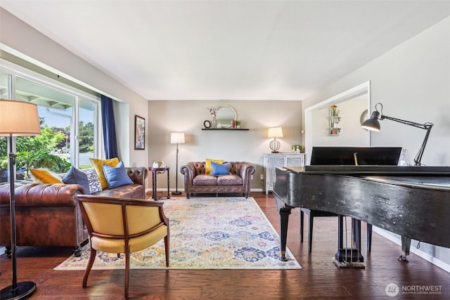 6413 152nd Ave E, Sumner, WA 98390 - living room with wood finished floors and baseboards