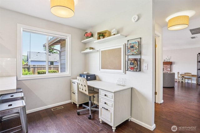 6413 152nd Ave E, Sumner, WA 98390 - home office with dark wood-style floors and baseboards