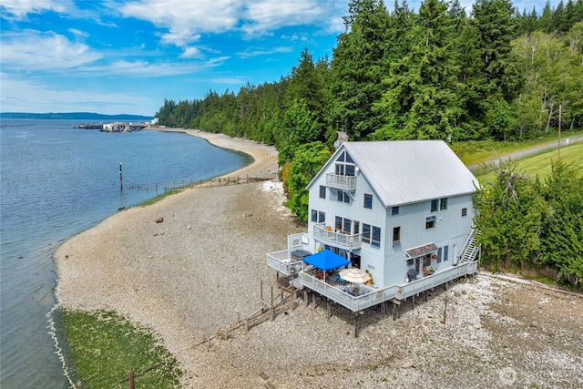 17257 Olympic View Rd NW, Silverdale, WA 98383 - view from above of property featuring a nearby body of water and a forest