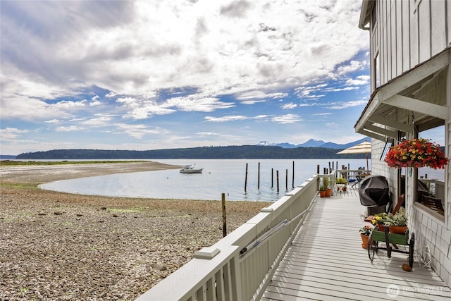 17257 Olympic View Rd NW, Silverdale, WA 98383 - dock with a water and mountain view