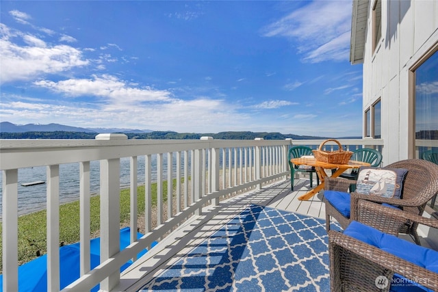 17257 Olympic View Rd NW, Silverdale, WA 98383 - balcony with a water and mountain view