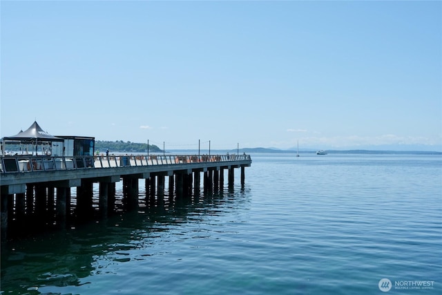1900 Alaskan Way Unit 105, Seattle, WA 98101 - dock featuring a water view and a pier