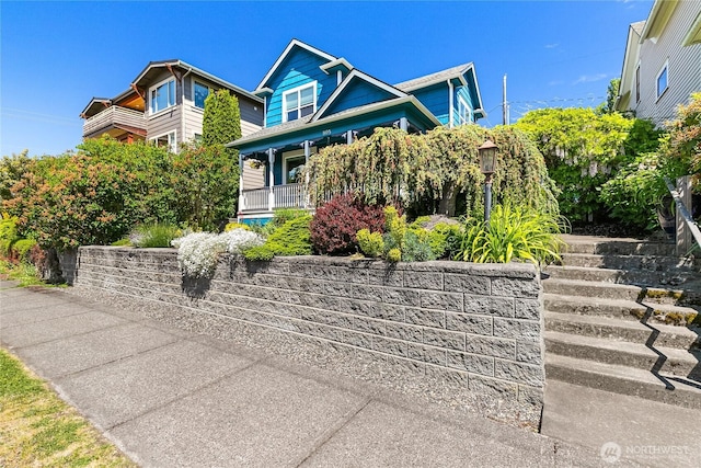 805 11th St, Bellingham, WA 98225 - view of front of house featuring covered porch