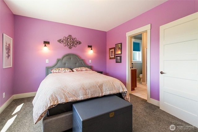805 11th St, Bellingham, WA 98225 - carpeted bedroom featuring baseboards and ensuite bathroom