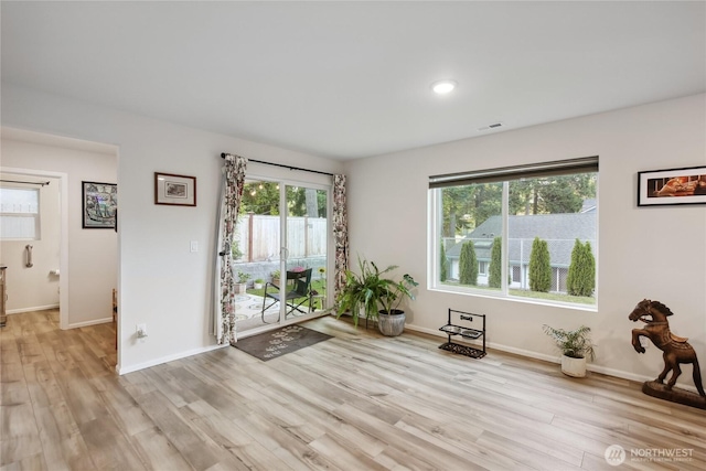 534 Gilbertson Ln SE, Olympia, WA 98501 - unfurnished room with light wood-type flooring, baseboards, and recessed lighting