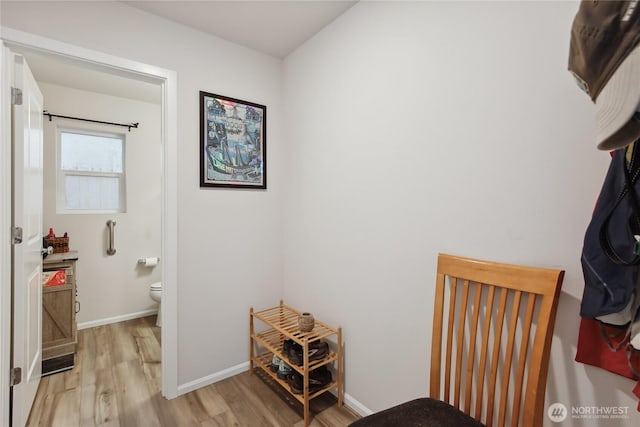 534 Gilbertson Ln SE, Olympia, WA 98501 - laundry room with light wood-type flooring and baseboards