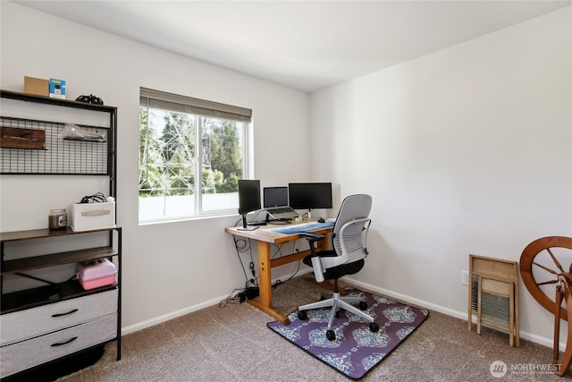 534 Gilbertson Ln SE, Olympia, WA 98501 - home office featuring baseboards and carpet flooring