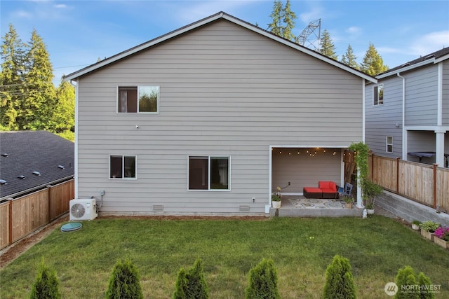 534 Gilbertson Ln SE, Olympia, WA 98501 - rear view of property with a patio area, a cooling unit, and an outdoor living space