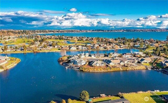 8145 Chehalis Rd, Blaine, WA 98230 - aerial perspective of suburban area with a large body of water