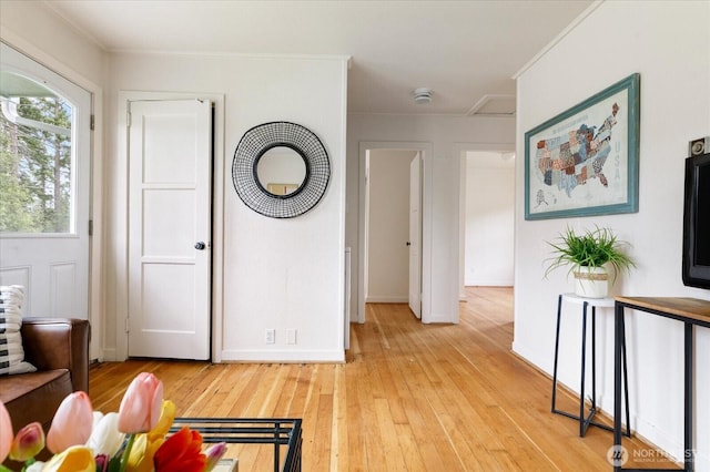 4191 N Imperial Ln, Oak Harbor, WA 98277 - interior space with light wood-style flooring, ornamental molding, and baseboards