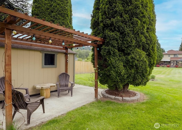 14406 144th St E, Orting, WA 98360 - view of yard featuring a pergola and a patio area