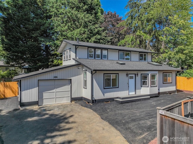16828 Ambaum Blvd S, Burien, WA 98148 - view of front of property with a shingled roof, a garage, and asphalt driveway