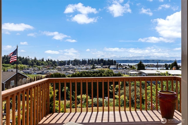 37981 Hood Canal Dr NE, Hansville, WA 98340 - deck featuring a residential view and a water view