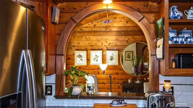 70 Cole Ave, Port Townsend, WA 98368 - kitchen with stainless steel fridge