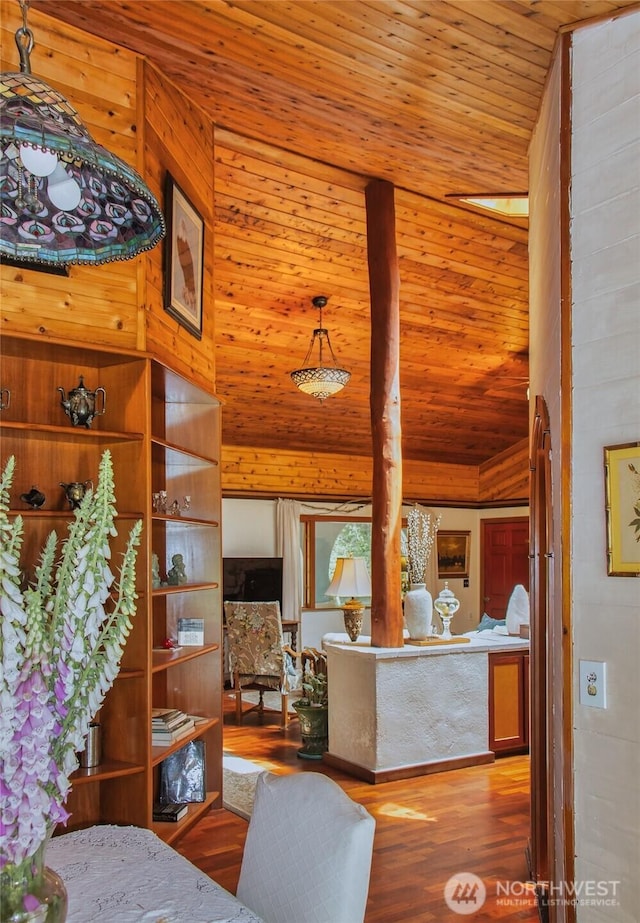 70 Cole Ave, Port Townsend, WA 98368 - living area with wooden ceiling and wood finished floors