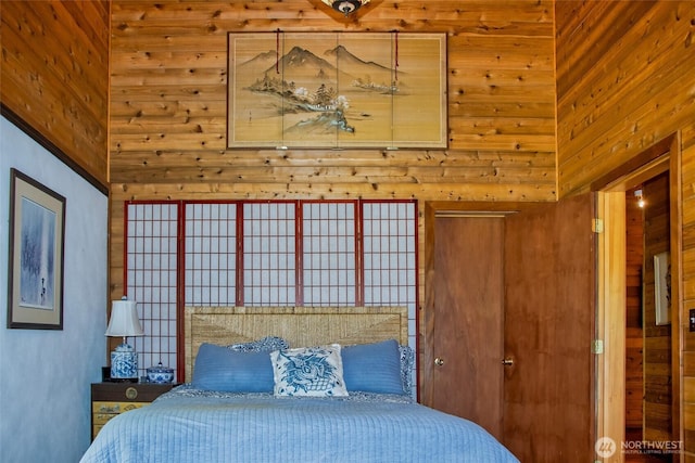 70 Cole Ave, Port Townsend, WA 98368 - bedroom featuring wood walls
