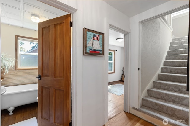 1010 Tacoma Ave, Port Orchard, WA 98366 - stairway with hardwood / wood-style floors