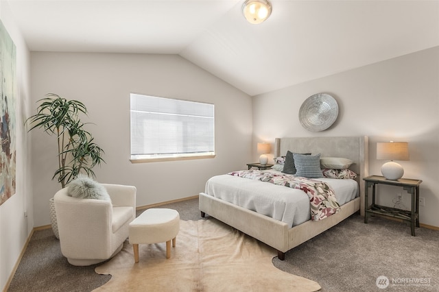10049 17th Ave SW, Seattle, WA 98146 - carpeted bedroom featuring lofted ceiling and baseboards