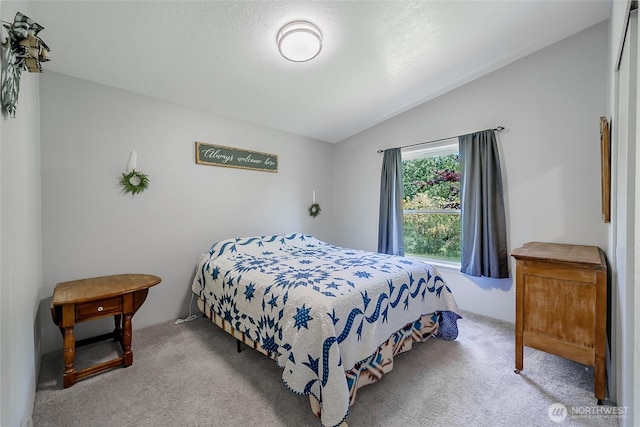 10419 Sandridge Rd, Long Beach, WA 98631 - carpeted bedroom featuring vaulted ceiling