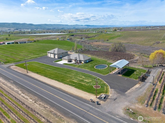 26602 N Rothrock Rd, Prosser, WA 99350 - aerial view of sparsely populated area featuring a mountain backdrop
