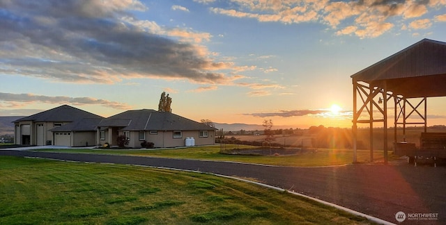 26602 N Rothrock Rd, Prosser, WA 99350 - view of front of house featuring a lawn and a garage