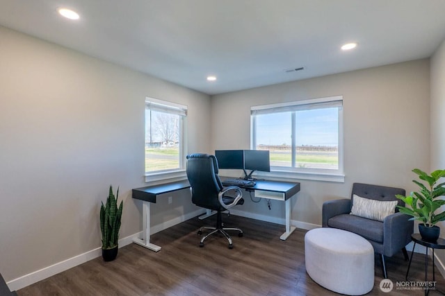 26602 N Rothrock Rd, Prosser, WA 99350 - office featuring wood finished floors and recessed lighting