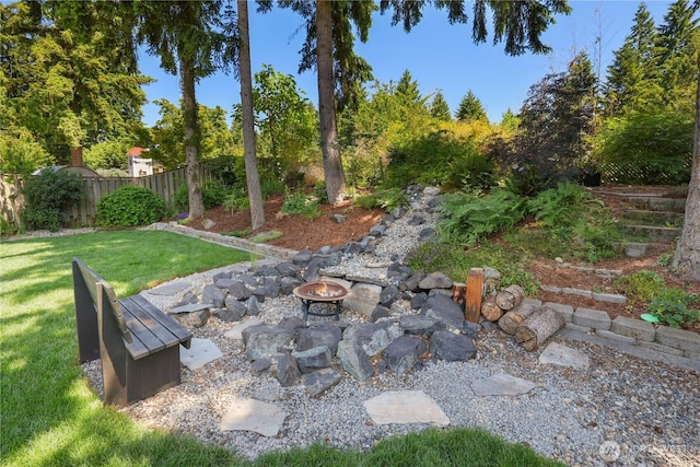 31012 151st Ave SE, Kent, WA 98042 - view of yard with a fire pit